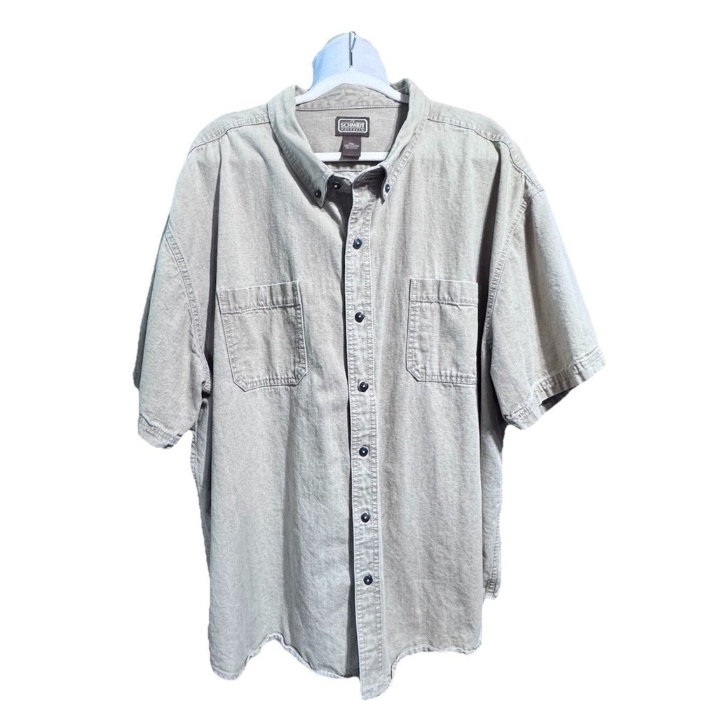 CE Schmidt Workwear Shirt Mens 4XL Tan Cotton Utility Button Up